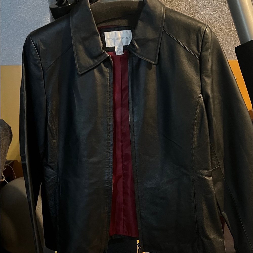 Worthington Black Leather Jacket